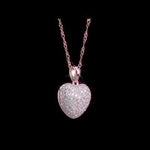 Round Cut Cubic Zirconia in 925 Sterling Silver Necklace 7