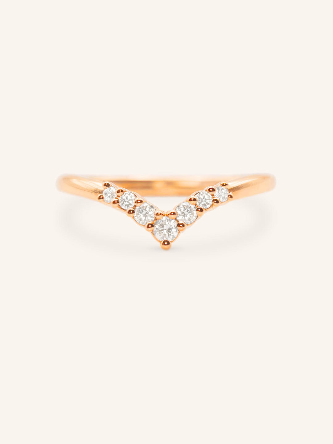 Stunning 0.2 TCW Round Moissanite Stones  Curved Wedding Bands 5