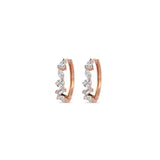 1.50 TCW Round, Marquise, Pear & Baguette Cut Moissanite Hoops Earrings in Gold 2