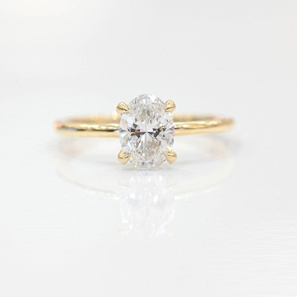 Stunning 2.0 CT Oval Cut Moissanite Engagement Ring with Solitaire Design 1