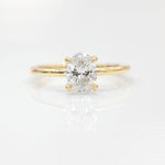 Stunning 2.0 CT Oval Cut Moissanite Engagement Ring with Solitaire Design 1