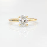 Stunning 2.0 CT Oval Cut Moissanite Engagement Ring with Solitaire Design 1