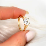 Stunning 2.0 CT Round Moissanite Engagement Ring with Solitaire Design 5