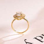 Stunning 1.0 - 2.0 CT Oval Moissanite Engagement Ring with Halo Design 8