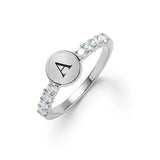 0.96 TCW Round Aquamarine Lab Made Diamond- March Birthstone Ring 6