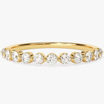 Stunning 0.55 CT Round Moissanite Stones Half Eternity Wedding Band 1