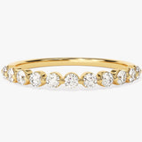 Stunning 0.55 CT Round Moissanite Stones Half Eternity Wedding Band 1