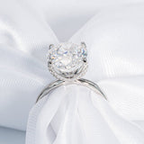 Stunning 5.0 CT Oval Shape Moissanite Engagement Ring with Solitaire Design 3