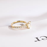 Stunning 1.0 - 2.0 CT Asscher Moissanite Engagement Ring With Pave Design 8