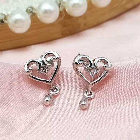 Round Cut Cubic Zirconia in 925 Sterling Silver Earrings 2