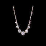 Round Cut Cubic Zirconia in 925 Sterling Silver Necklace 7