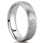Classic Solitaire Wedding Band for Men's in Solid Gold 4