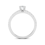 Stunning 0.5 CT Pear Moissanite Stones Engagement Ring In Pave Design 3
