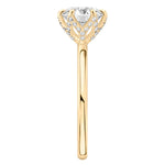Stunning 1.0- 2.0 CT Round Moissanite Engagement Ring with Tulip Design 4