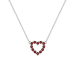 1.5 TCW Round Garnet Lab Made Diamond- January Birthstone Necklace 7