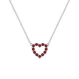 1.5 TCW Round Garnet Lab Made Diamond- January Birthstone Necklace 7