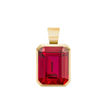 4 CT Emerald Ruby Lab Made Diamond- July Birthstone Pendant 8