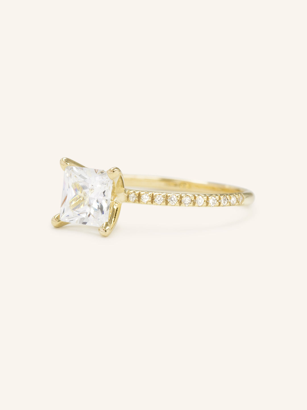 Stunning 1 CT Cushion Moissanite Engagement Ring With Pave Design 3