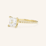 Stunning 1 CT Cushion Moissanite Engagement Ring With Pave Design 3