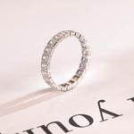 Stunning 0.5 TCW Radiant Moissanite Stones Full Eternity Wedding Band 5