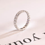 Stunning 0.5 TCW Radiant Moissanite Stones Full Eternity Wedding Band 5