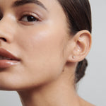 1.0 TCW Heart Cut Moissanite Stud Earrings in Gold