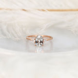 Stunning 1.95 CT Oval Moissanite Engagement Ring with Three Stone Design 1
