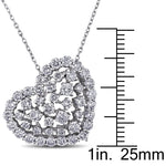 Round Cut Cubic Zirconia in 925 Sterling Silver Necklace 3
