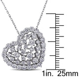 Round Cut Cubic Zirconia in 925 Sterling Silver Necklace 3