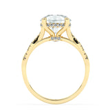 Stunning 3.0 CT Round Moissanite Engagement Ring with Hidden Halo & Twisted Pave Design 4