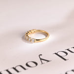 Stunning 0.3 TCW Round Moissanite Stones Half Eternity Wedding Band 10
