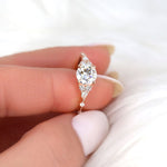 Stunning 1.0 CT Round Moissanite Engagement Ring with Cluster Design 8