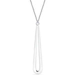 Round Cut Cubic Zirconia in 925 Sterling Silver Necklace 1