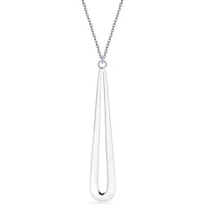 Round Cut Cubic Zirconia in 925 Sterling Silver Necklace 1
