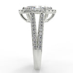 Stunning 1.05 CT Marquise Moissanite Engagement Ring with Halo & Split Shank Design 7