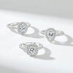 Stunning 1.5 CT Oval Moissanite Engagement Ring with Pave & Halo Design 4