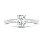 Stunning 0.5 CT Oval Moissanite Stones Engagement Ring In Pave Design 1