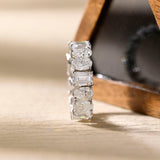 0.4 TCW Oval Pear & Emerald Cut Moissanite Bridal Wedding Band With Pave Style 7