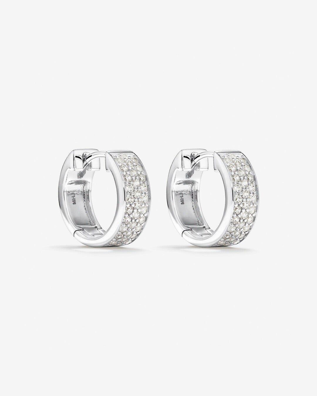Round Cut Cubic Zirconia in 925 Sterling Silver Earrings 1