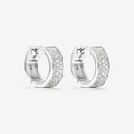Round Cut Cubic Zirconia in 925 Sterling Silver Earrings 1