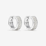 Round Cut Cubic Zirconia in 925 Sterling Silver Earrings 1