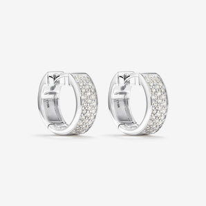 Round Cut Cubic Zirconia in 925 Sterling Silver Earrings