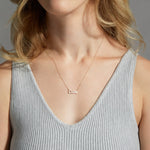 Customized Name Pendant  Necklace in Solid Gold 4