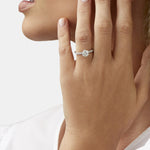 Stunning 1.37 CT Round Moissanite Engagement Ring in Pave Design 4
