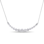 Round Cut Cubic Zirconia in 925 Sterling Silver Necklace 8