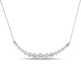 Round Cut Cubic Zirconia in 925 Sterling Silver Necklace 8