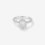 Stunning 1.78 CT Oval Moissanite Engagement Ring with Pave and Halo Design 1