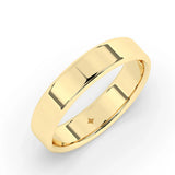 Delicate Plain Men's Wedding Band in Solid Gold 4