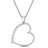 Round Cut Cubic Zirconia in 925 Sterling Silver Necklace 1