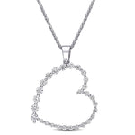 Round Cut Cubic Zirconia in 925 Sterling Silver Necklace 12